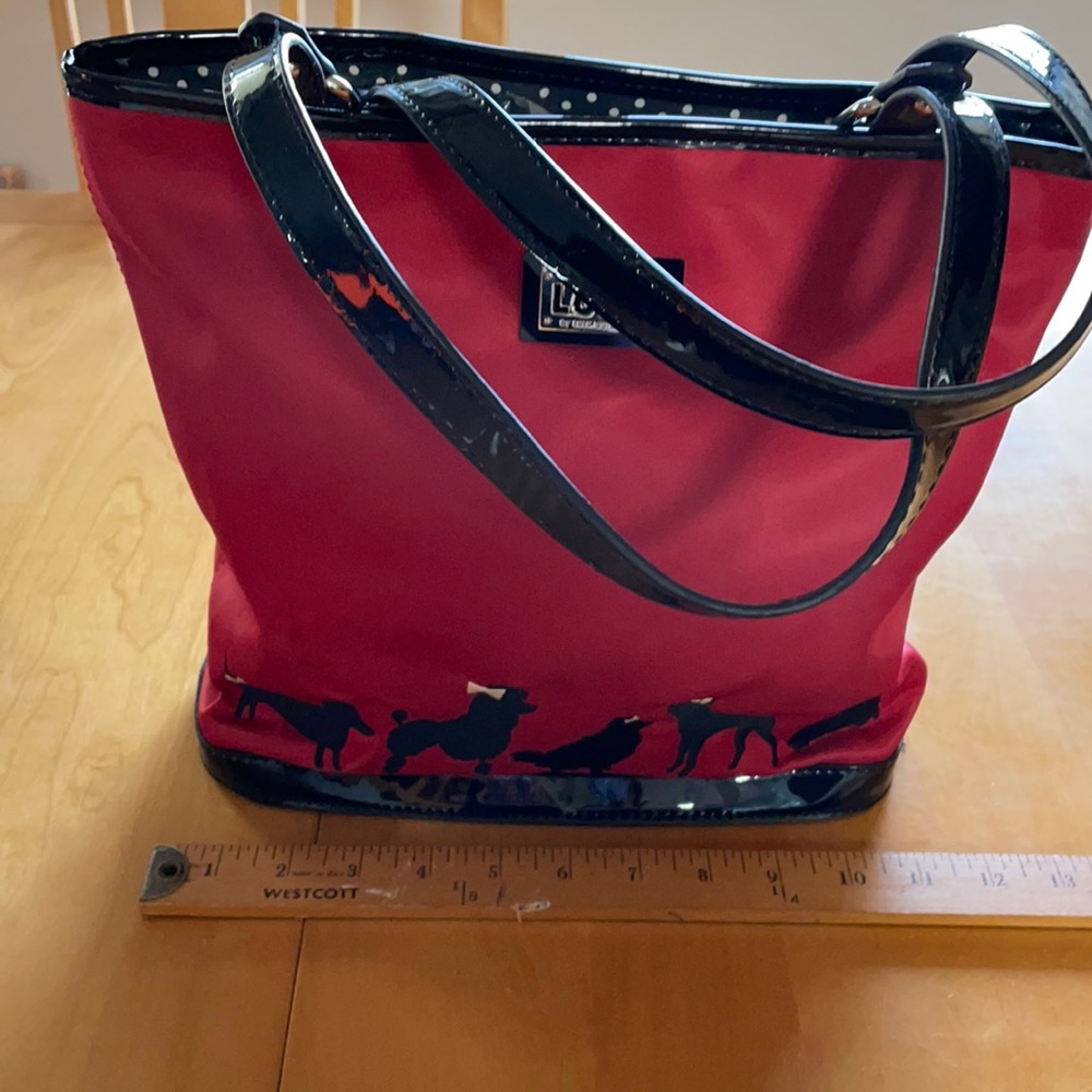 Red lulu dog purse
